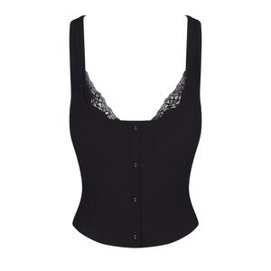 SKIMS soft lounge lace tank with bralette